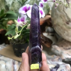 TRỤ ĐÁ PHONG THỦY THẠCH ANH TÍM KT 9,6x1,7CM, KL 48G (TTi118)