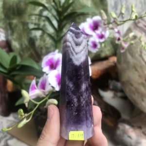 TRỤ ĐÁ PHONG THỦY THẠCH ANH TÍM KT 9,2x3CM, KL 72G (TTi119)