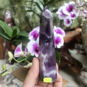 TRỤ ĐÁ PHONG THỦY THẠCH ANH TÍM KT 10,7x3CM, KL 107G (TTi120)