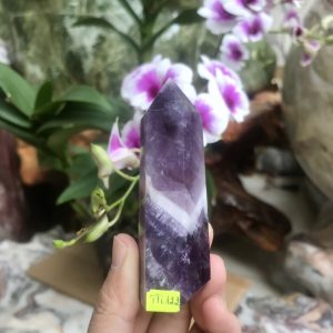 TRỤ ĐÁ PHONG THỦY THẠCH ANH TÍM KT 8,3x2,5CM, KL 78G (TTi122)