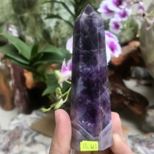 TRỤ ĐÁ PHONG THỦY THẠCH ANH TÍM KT 10,2x3CM, KL 100G (TTi123)