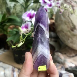 TRỤ ĐÁ PHONG THỦY THẠCH ANH TÍM KT 8x2,5CM, KL 57G (TTi131)