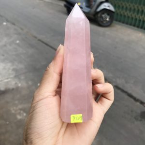 TRỤ ĐÁ PHONG THỦY THẠCH ANH HỒNG KT 12x3CM, KL 156G (THO19)