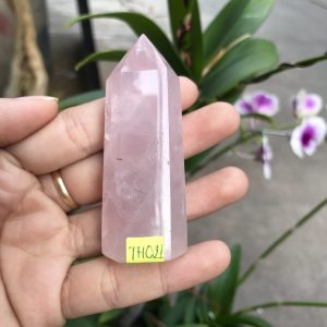 TRỤ ĐÁ PHONG THỦY THẠCH ANH HỒNG KT 7x2,5CM, KL 59G (THO21)