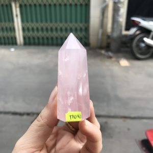 TRỤ ĐÁ PHONG THỦY THẠCH ANH HỒNG KT 7x2,5CM, KL 59G (THO30)