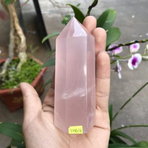 TRỤ ĐÁ PHONG THỦY THẠCH ANH HỒNG KT 9,7x3,7CM, KL 181G (THO34)