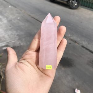 TRỤ ĐÁ PHONG THỦY THẠCH ANH HỒNG KT 9,3x3CM, KL 109G (THO36)