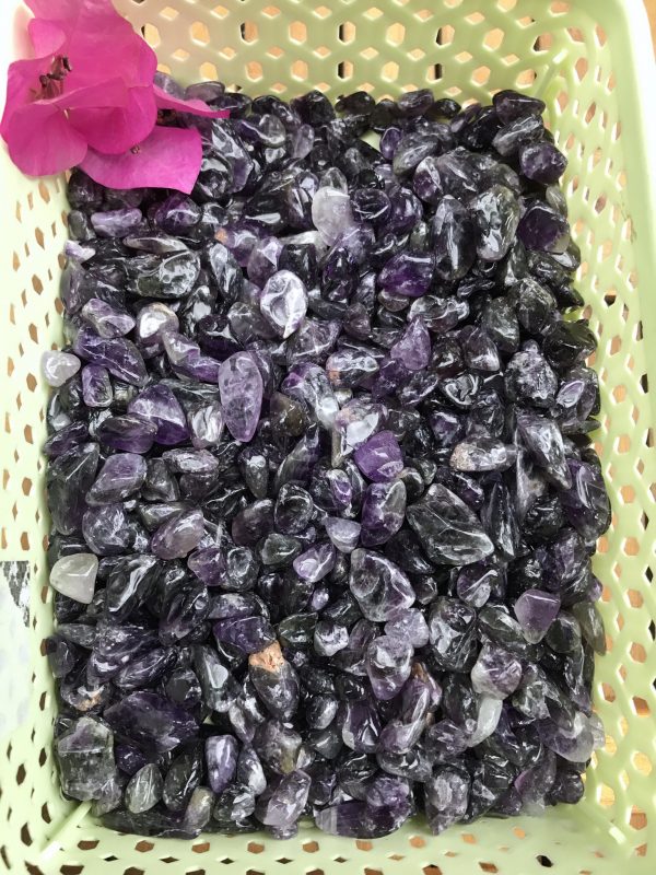 Đá phong thủy Thạch anh tím vụn, túi 100g
