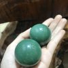 BI CẦU ĐÁ AVENTURINE TỰ NHIÊN, ĐƯỜNG KÍNH TRUNG BÌNH 3,5 CM