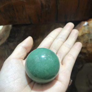 BI CẦU ĐÁ AVENTURINE TỰ NHIÊN, ĐƯỜNG KÍNH TRUNG BÌNH 3,5 CM