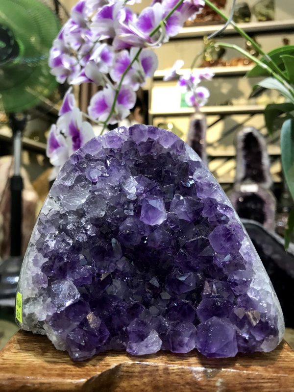 THẠCH ANH TÍM ĐỂ BÀN LÀM VIỆC KT: 10x11CM, KL 837G (TIM624)