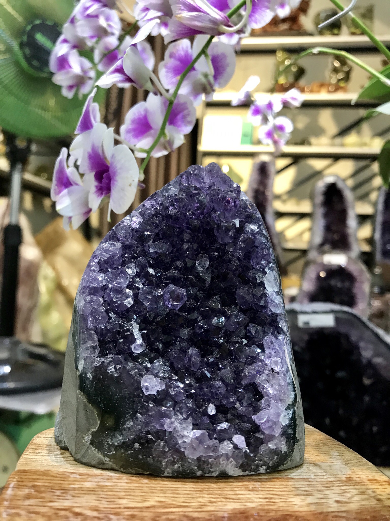 THẠCH ANH TÍM ĐỂ BÀN LÀM VIỆC KT: 9,5x8CM, KL 439G (TIM636)