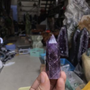 Trụ đá thạch anh tím mini, trụ đá thanh tẩy thạch anh tím, trụ đá màu tím