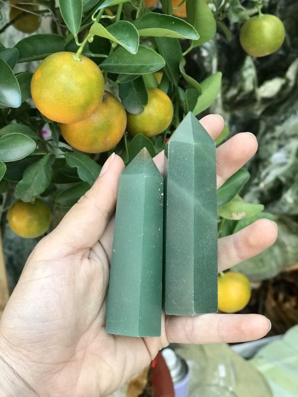 TRỤ ĐÁ THẠCH ANH XANH SIZE MINI - TRỤ ĐÁ MÀU XANH - TRỤ ĐÁ THANH TẨY AVENTURINE - ĐÁ TAROT