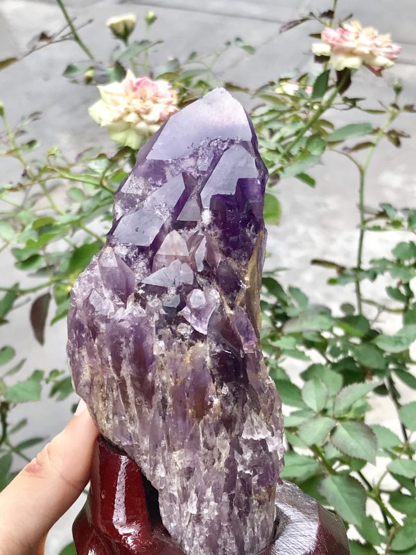 THẠCH ANH TÍM BIẾN THỂ THÁP – BAHIA AMETHYST BOUQUET (TRT11) 19 X 6 CM