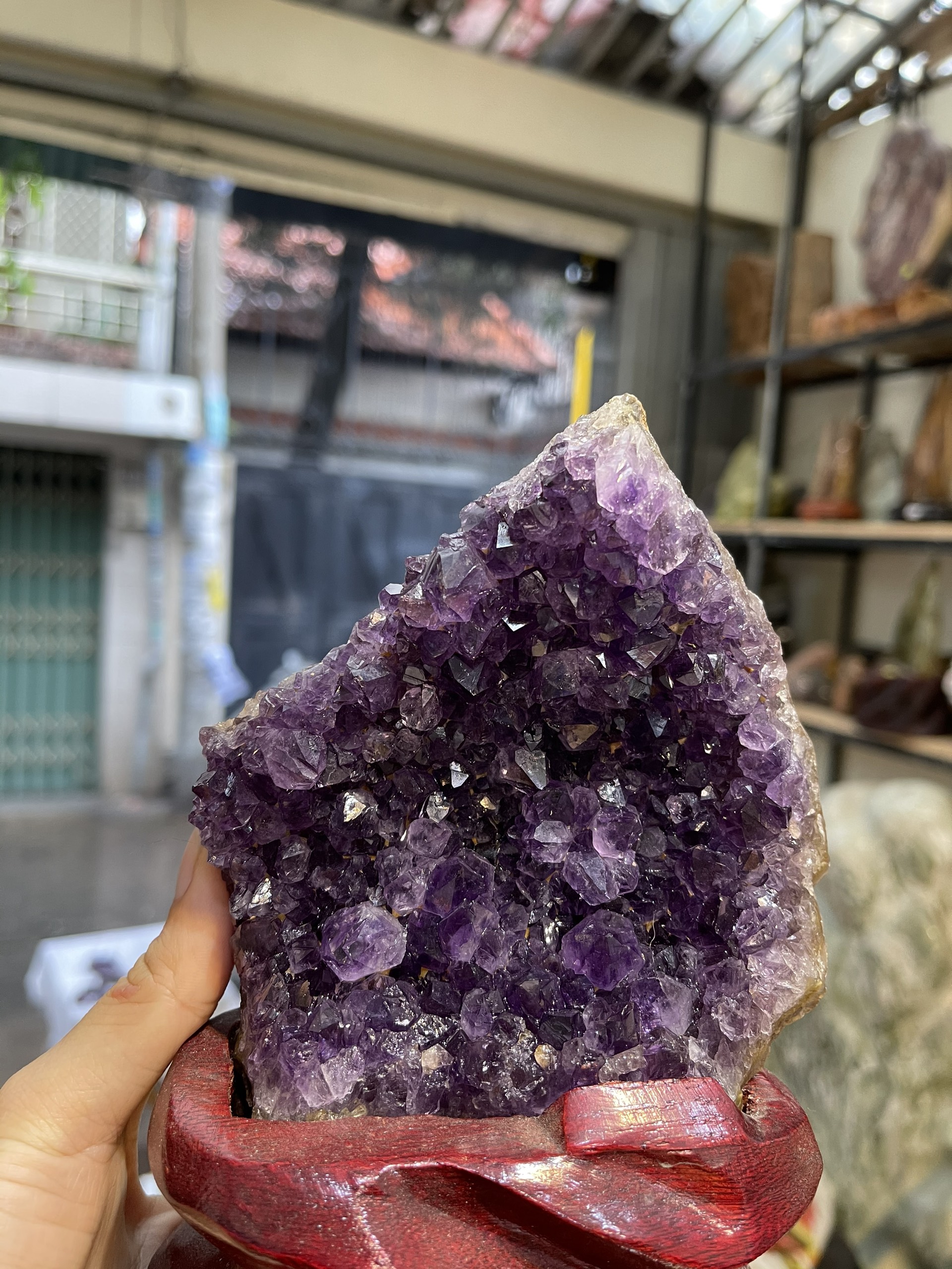 Miếng thạch anh tím - Amethyst Cluster - KT : 17,5 x 11 cm ( TRT14)