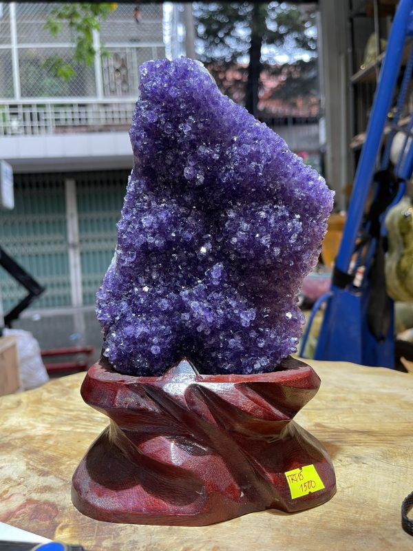 Miếng thạch anh tím - Amethyst Cluster - KT : 23 x 13 cm ( TRT15)