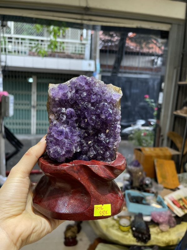 Miếng thạch anh tím - Amethyst Cluster - KT : 16,5 x 9 cm ( TRT16)