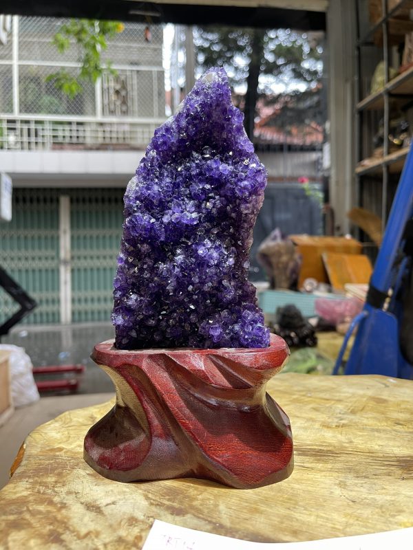 Miếng thạch anh tím - Amethyst Cluster - KT : 23 x 8 cm ( TRT17)