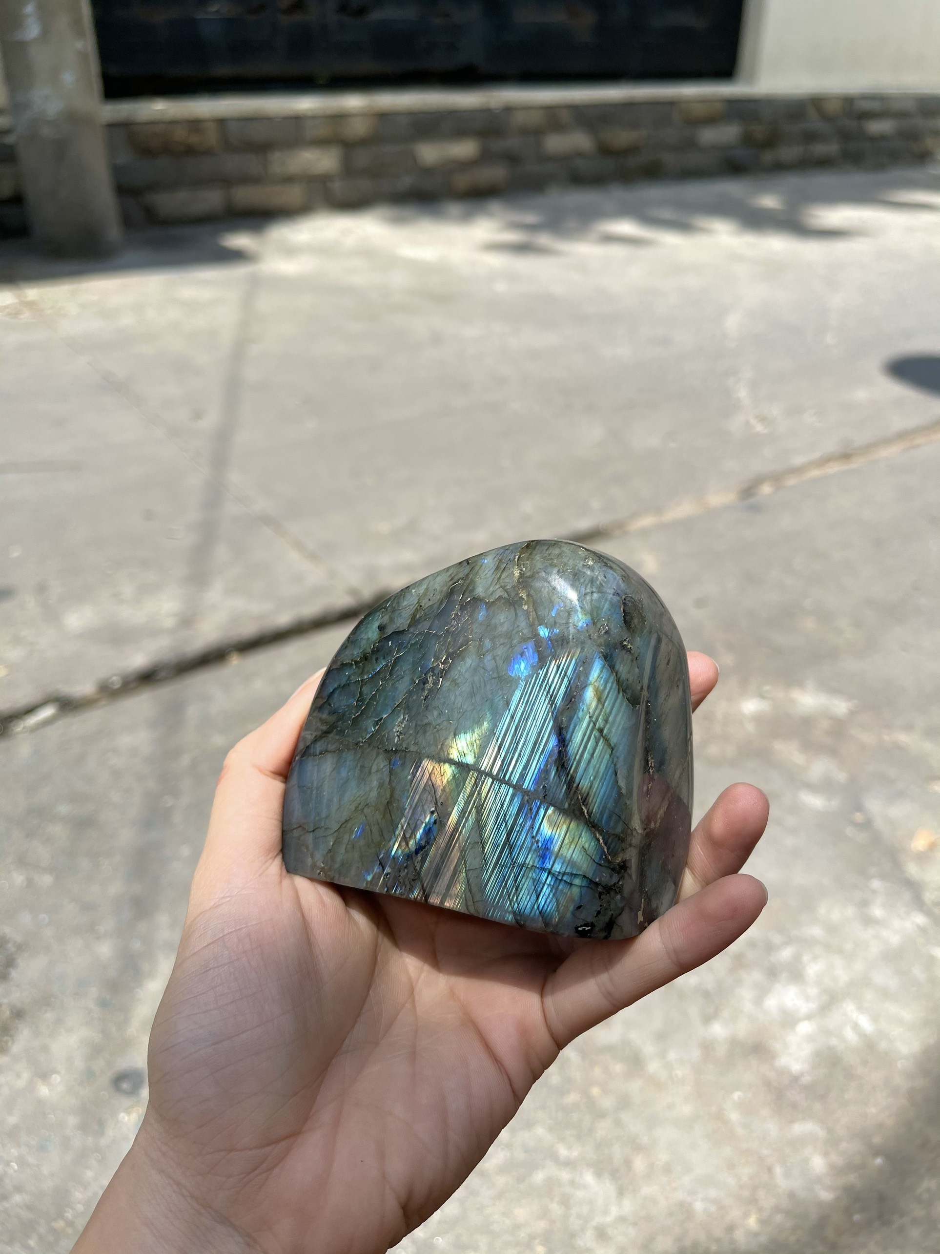 ĐÁ XÀ CỪ Labradorite– KT 8x9.5 cm (XC34)