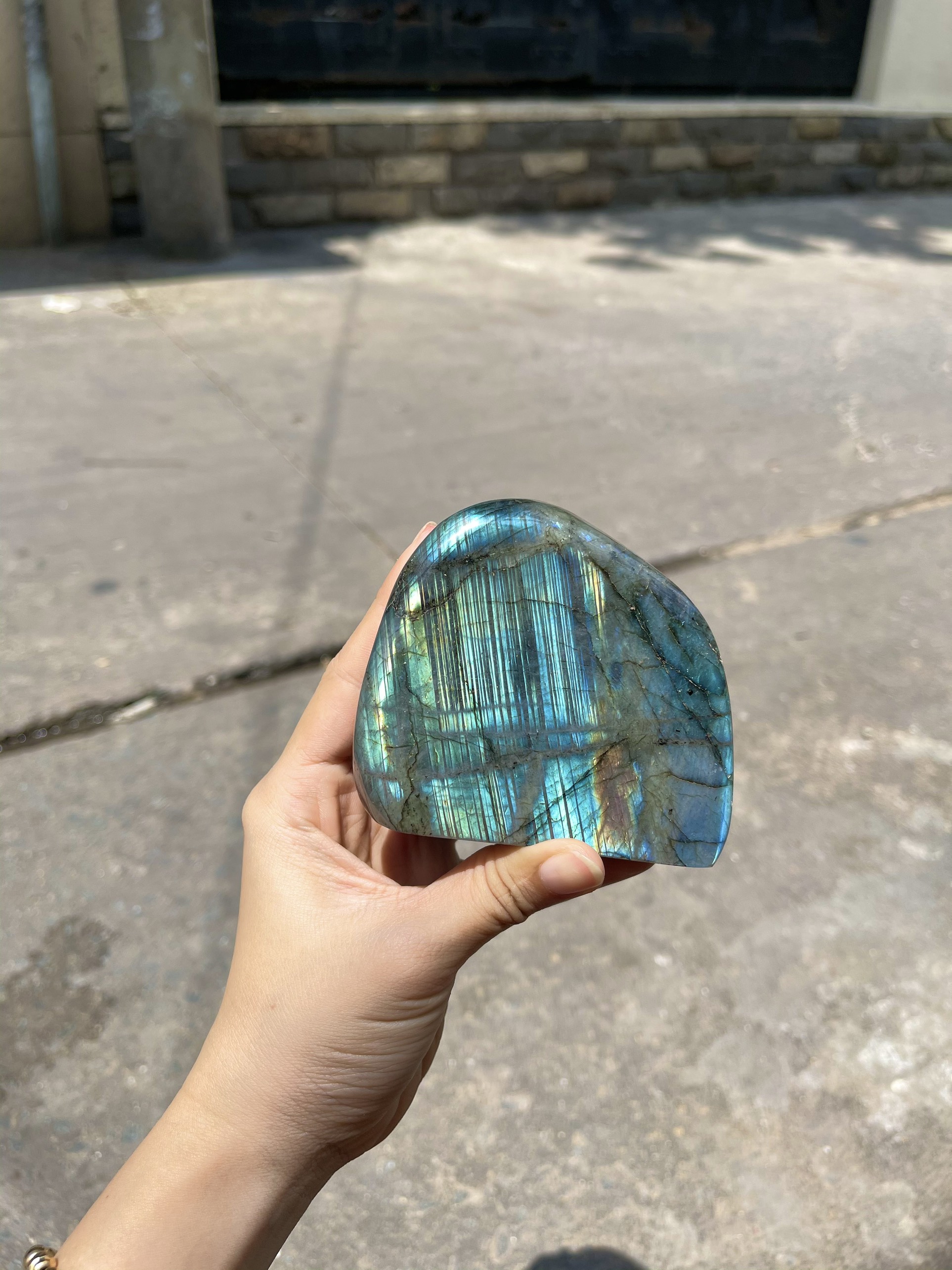 ĐÁ XÀ CỪ Labradorite– KT 8x9.5 cm (XC34)