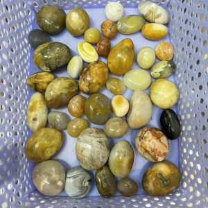 PALM AGATE - đá mã não hình viên , đá thanh tẩy, tarot