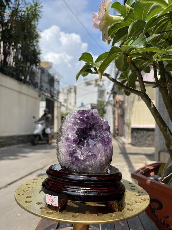 Bông thach anh tím đậm - AMETHYST GEODE KT 13 x 9 CM (MS: TIM774)