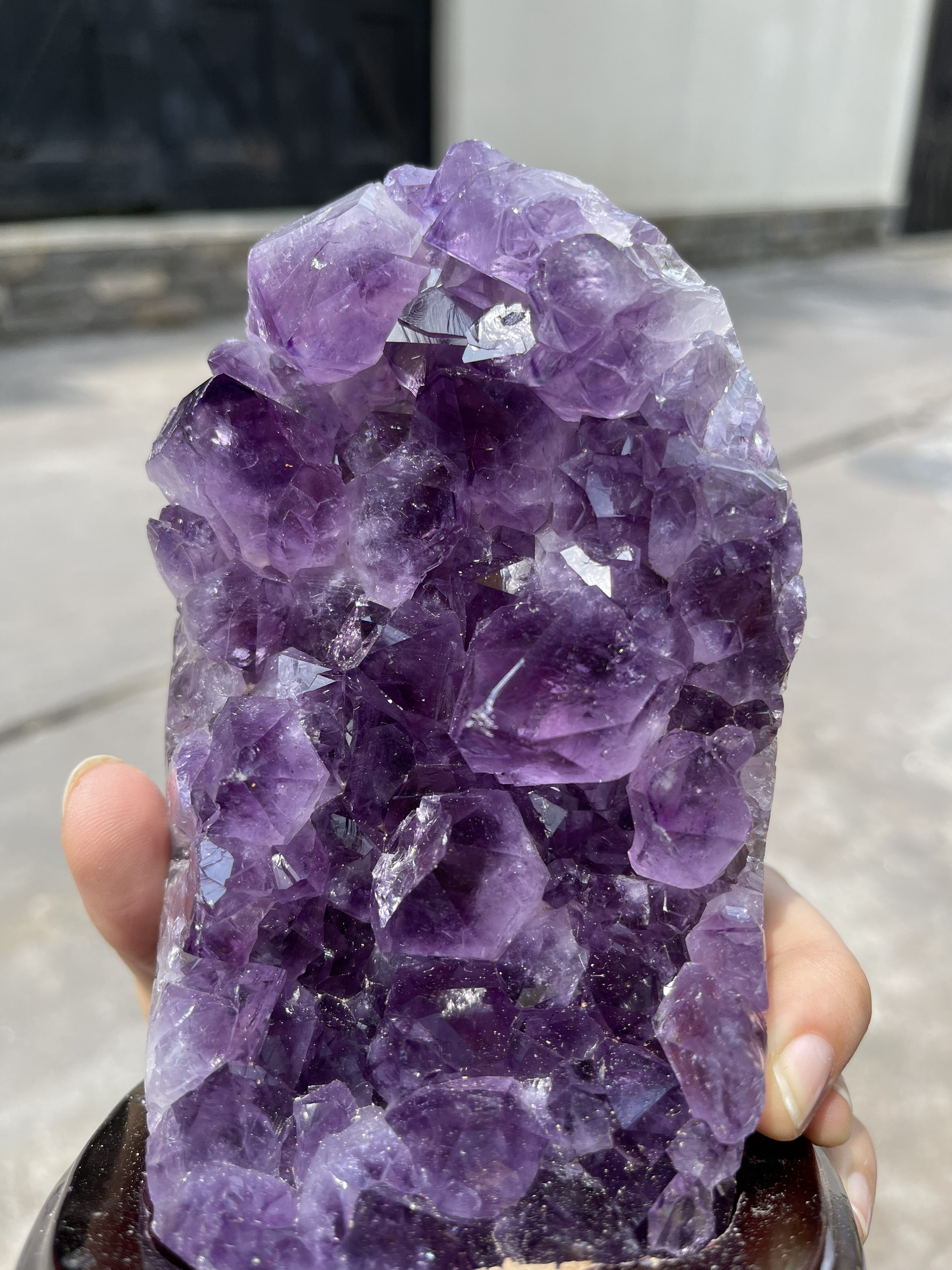 Bông thạch anh tím đậm - AMETHYST GEODE KT 18.5x9 CM (MS: TIM778)