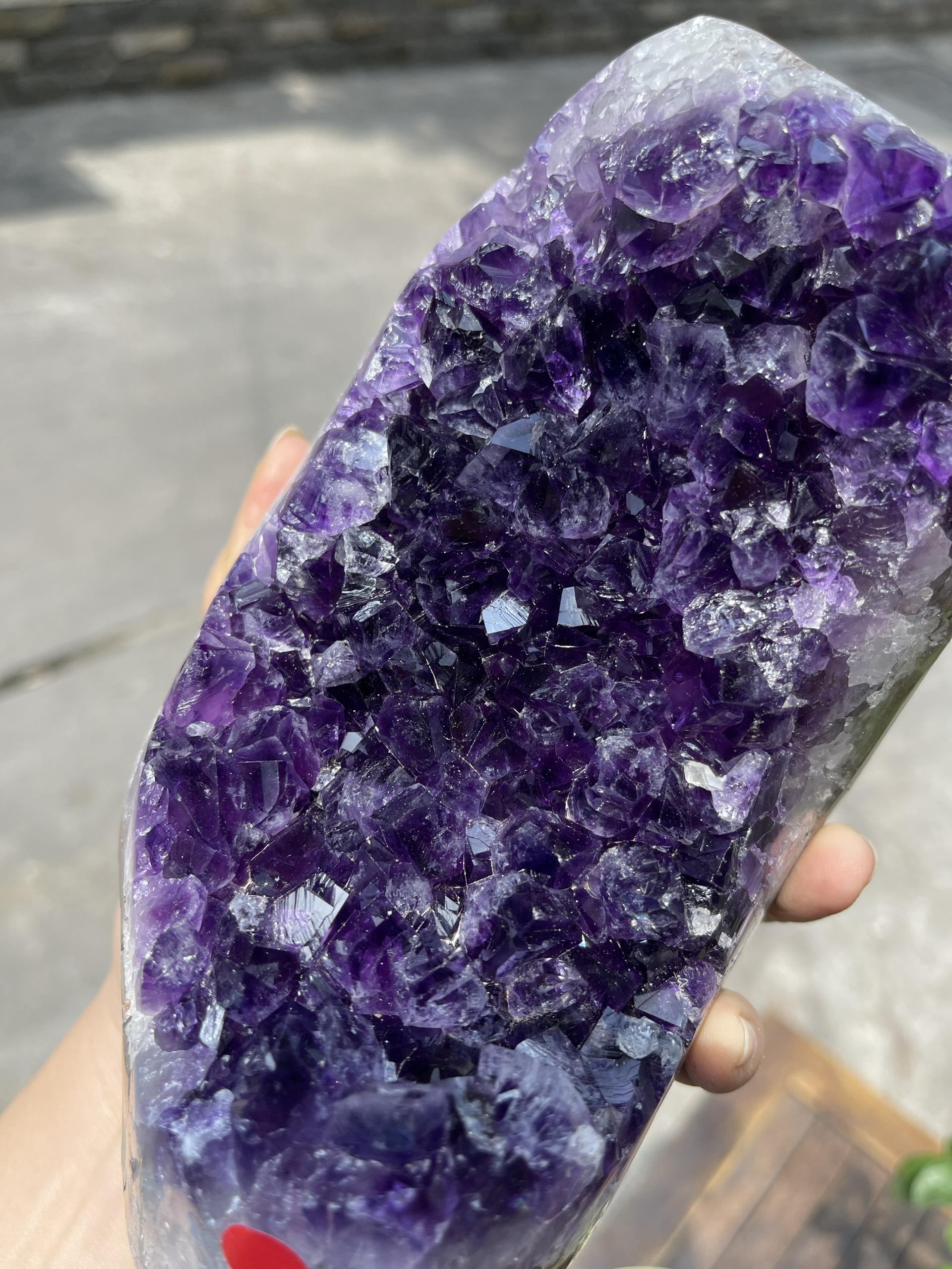 Bông thạch anh tím đậm - AMETHYST GEODE KT 20x11 CM (MS: TIM779)