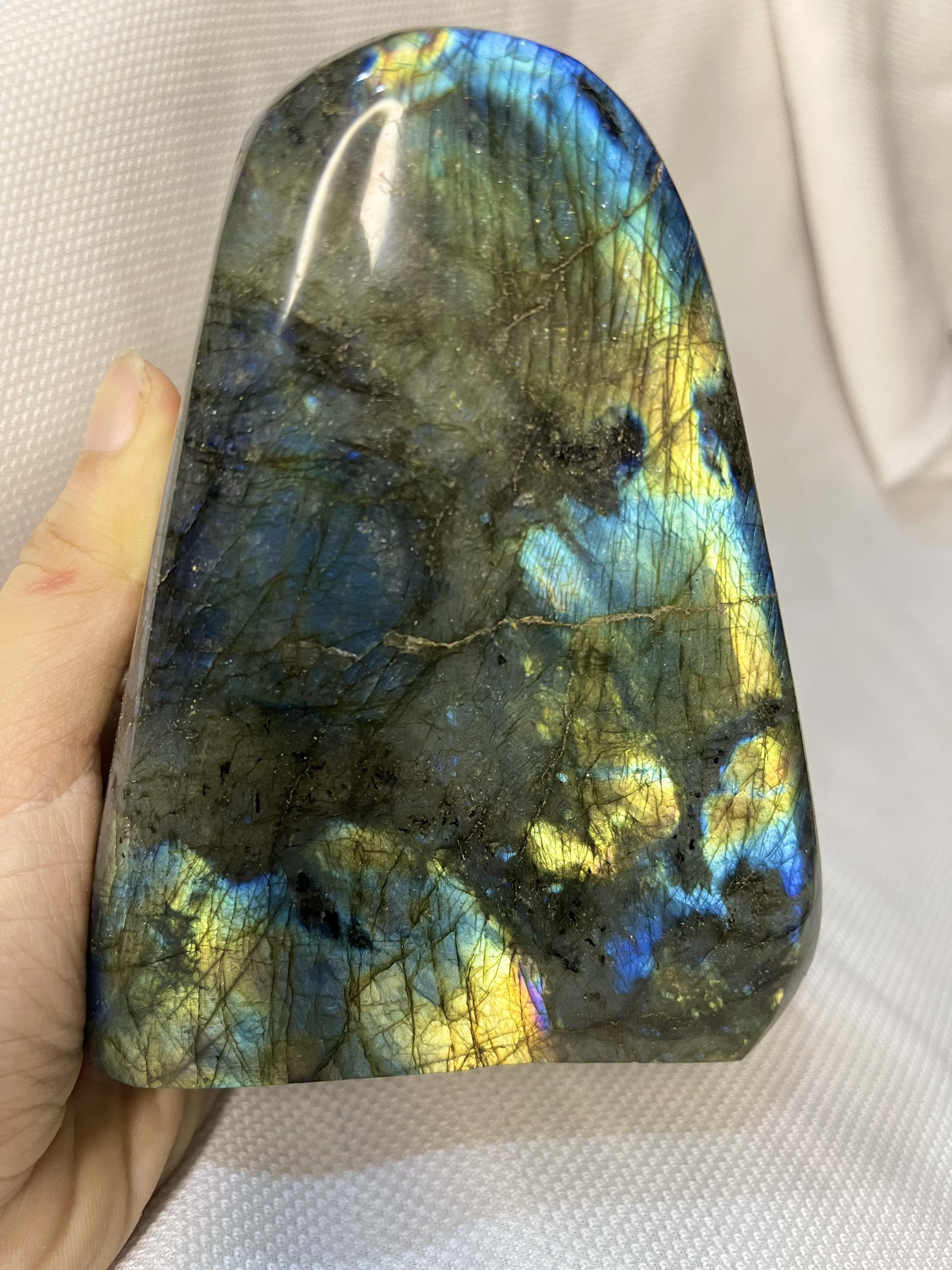 ĐÁ XÀ CỪ Labradorite – KT 12 x 10.4 cm, KL 1059g (XC83) 