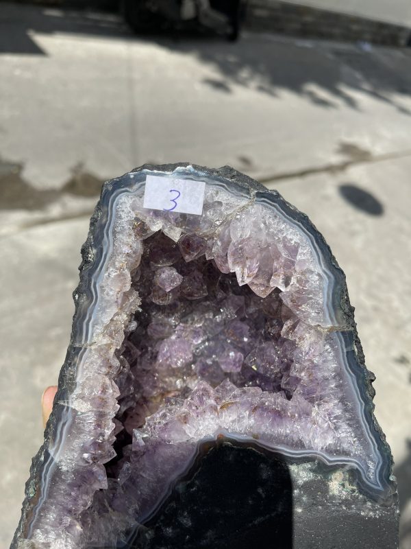 Hốc thạch anh tím - Amethyst Geode - KT : 17 x 15cm, 3kg (T89)