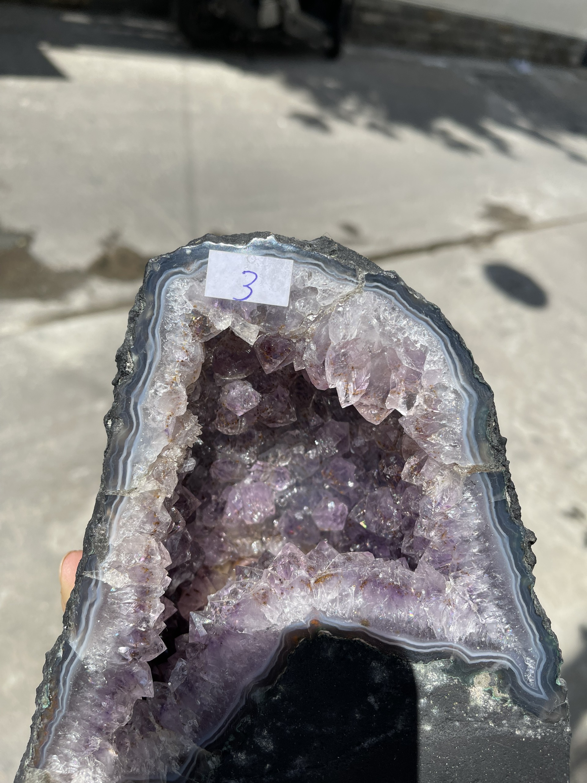 Hốc thạch anh tím - Amethyst Geode - KT : 17 x 15cm, 3kg (T89)