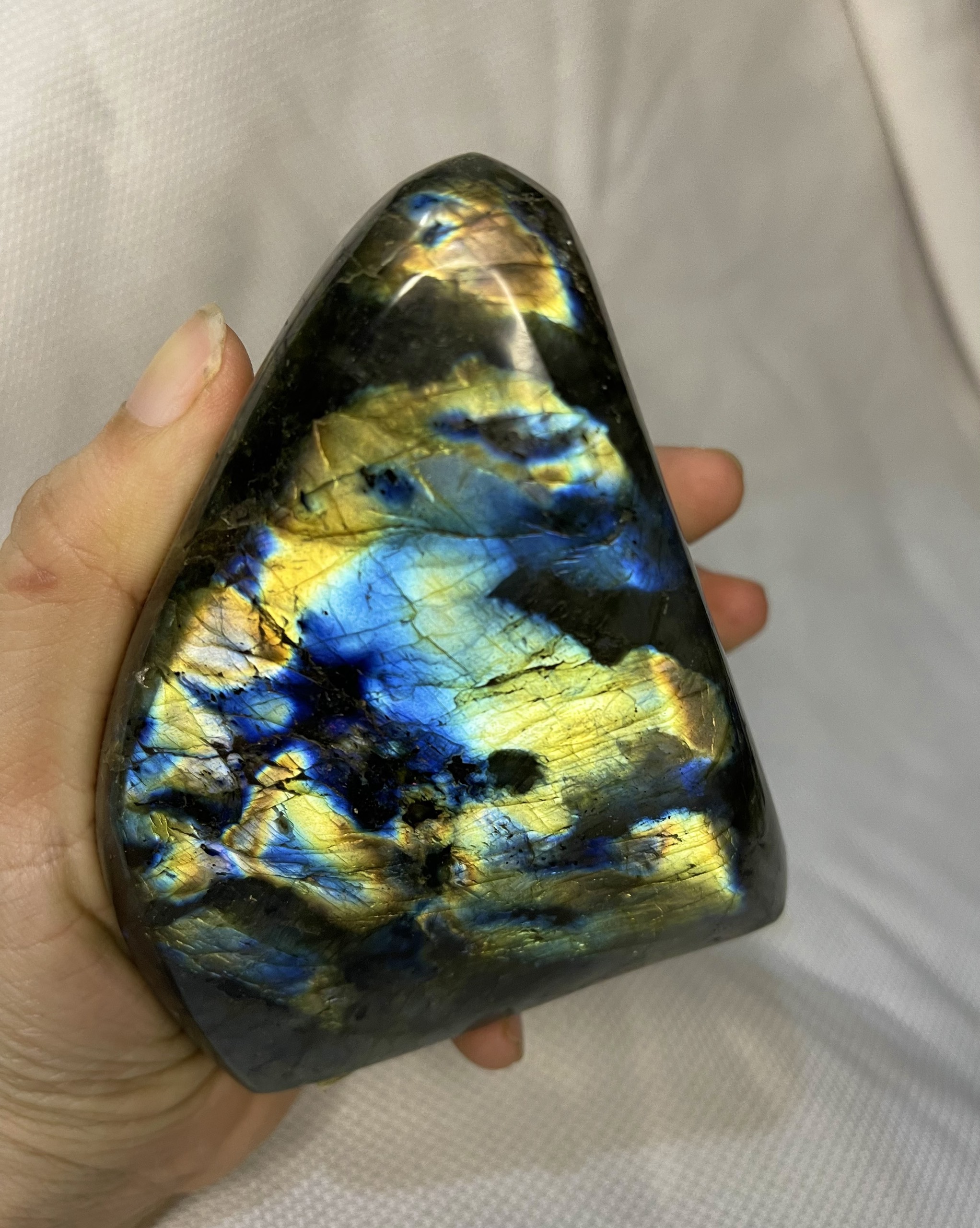ĐÁ XÀ CỪ Labradorite – KT 10 x 8 cm, KL 756g (XC80)