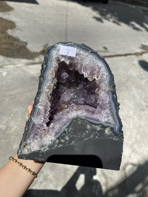 Hốc thạch anh tím - Amethyst Geode - KT : 17 x 15cm, 3kg (T89)