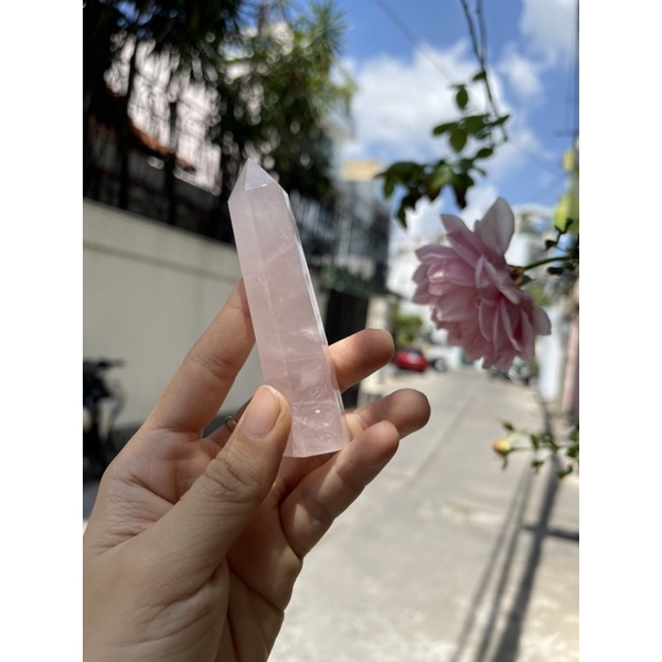 Trụ đá Thạch Anh Hồng - trụ đá thanh tẩy - đá tarot