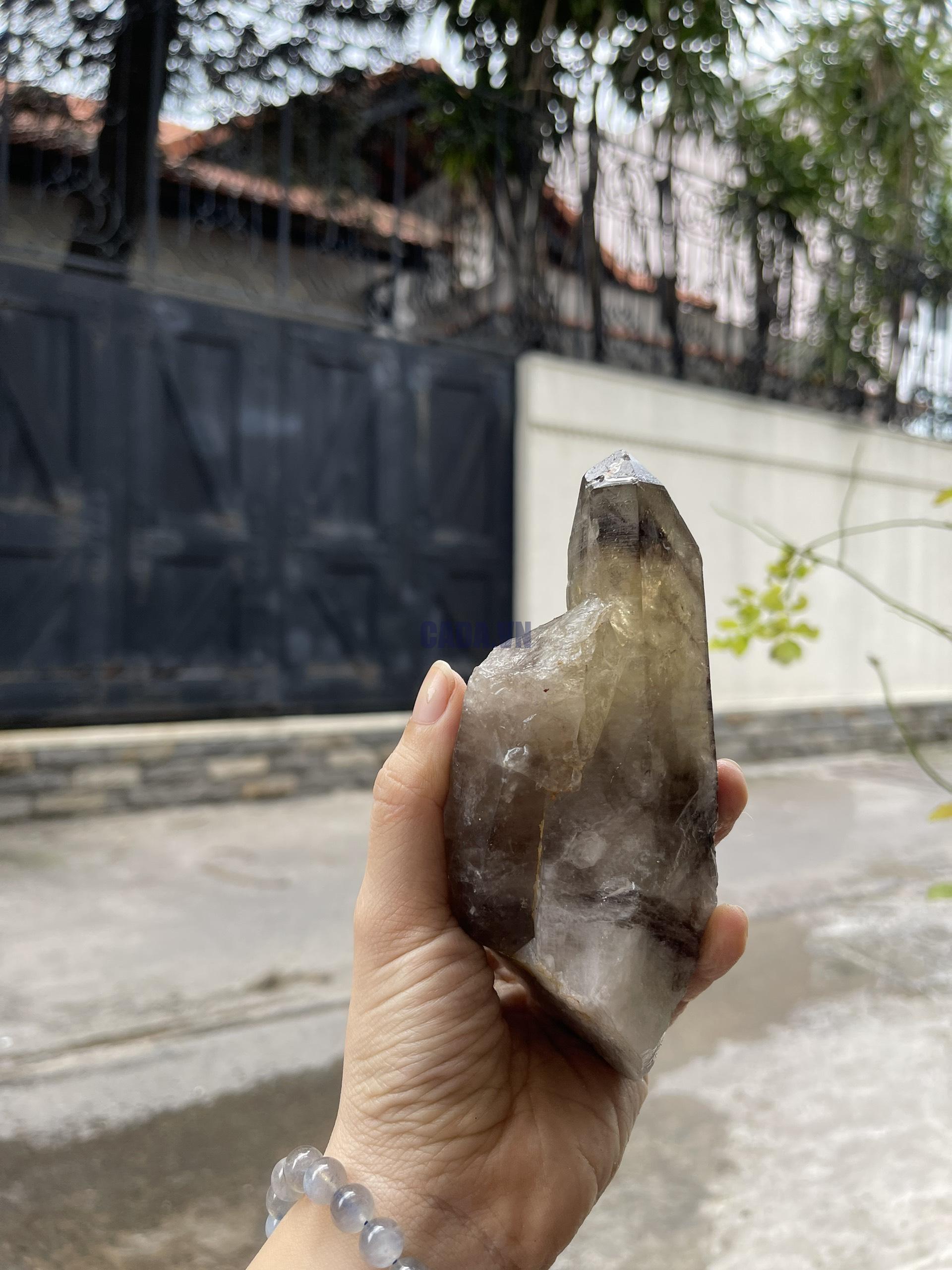 CỤM TINH THỂ THẠCH ANH KHÓI VÀNG - Smoky citrine quartz