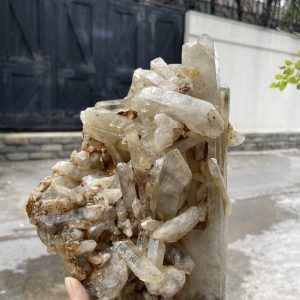CỤM TINH THỂ THẠCH ANH KHÓI VÀNG - Smoky citrine quartz