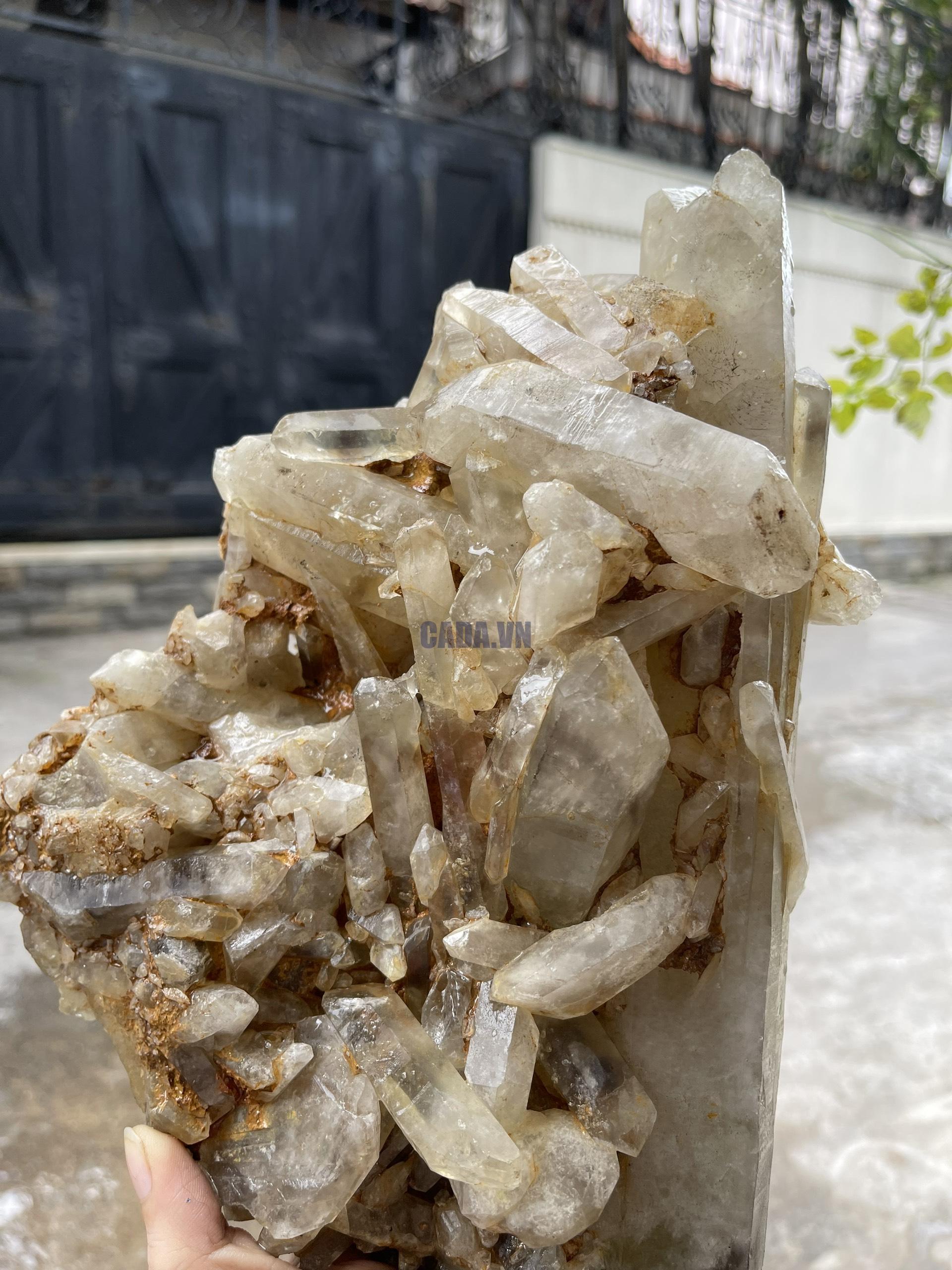 CỤM TINH THỂ THẠCH ANH KHÓI VÀNG - Smoky citrine quartz