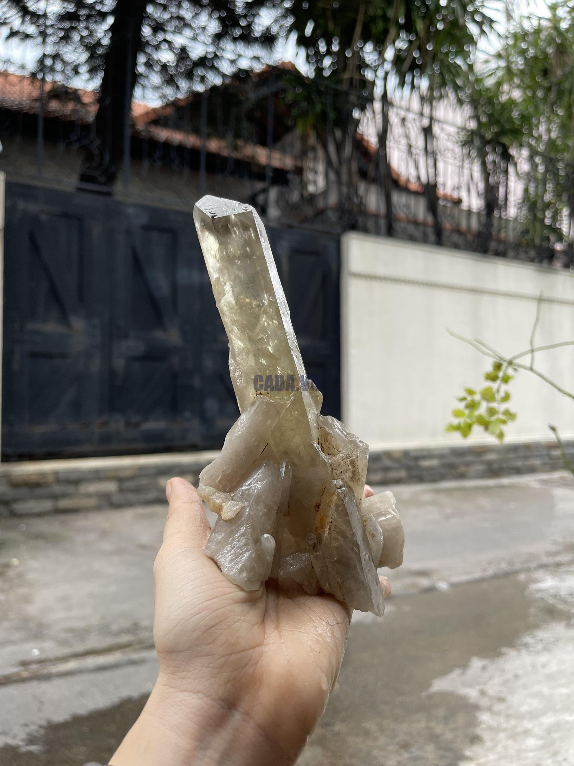 CỤM TINH THỂ THẠCH ANH KHÓI VÀNG - Smoky citrine quartz