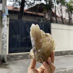 CỤM TINH THỂ THẠCH ANH KHÓI VÀNG - Smoky citrine quartz