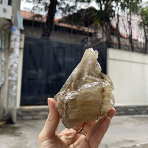 CỤM TINH THỂ THẠCH ANH KHÓI VÀNG - Smoky citrine quartz
