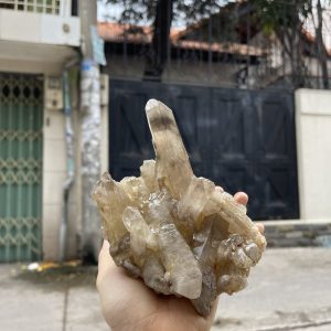 CỤM TINH THỂ THẠCH ANH KHÓI VÀNG - Smoky citrine quartz