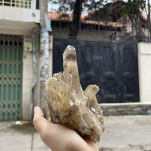 CỤM TINH THỂ THẠCH ANH KHÓI VÀNG - Smoky citrine quartz