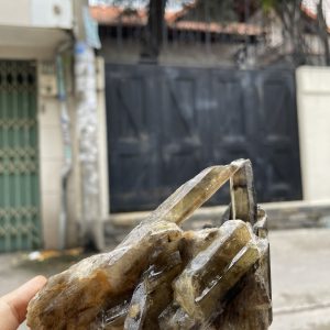 CỤM TINH THỂ THẠCH ANH KHÓI VÀNG - Smoky citrine quartz