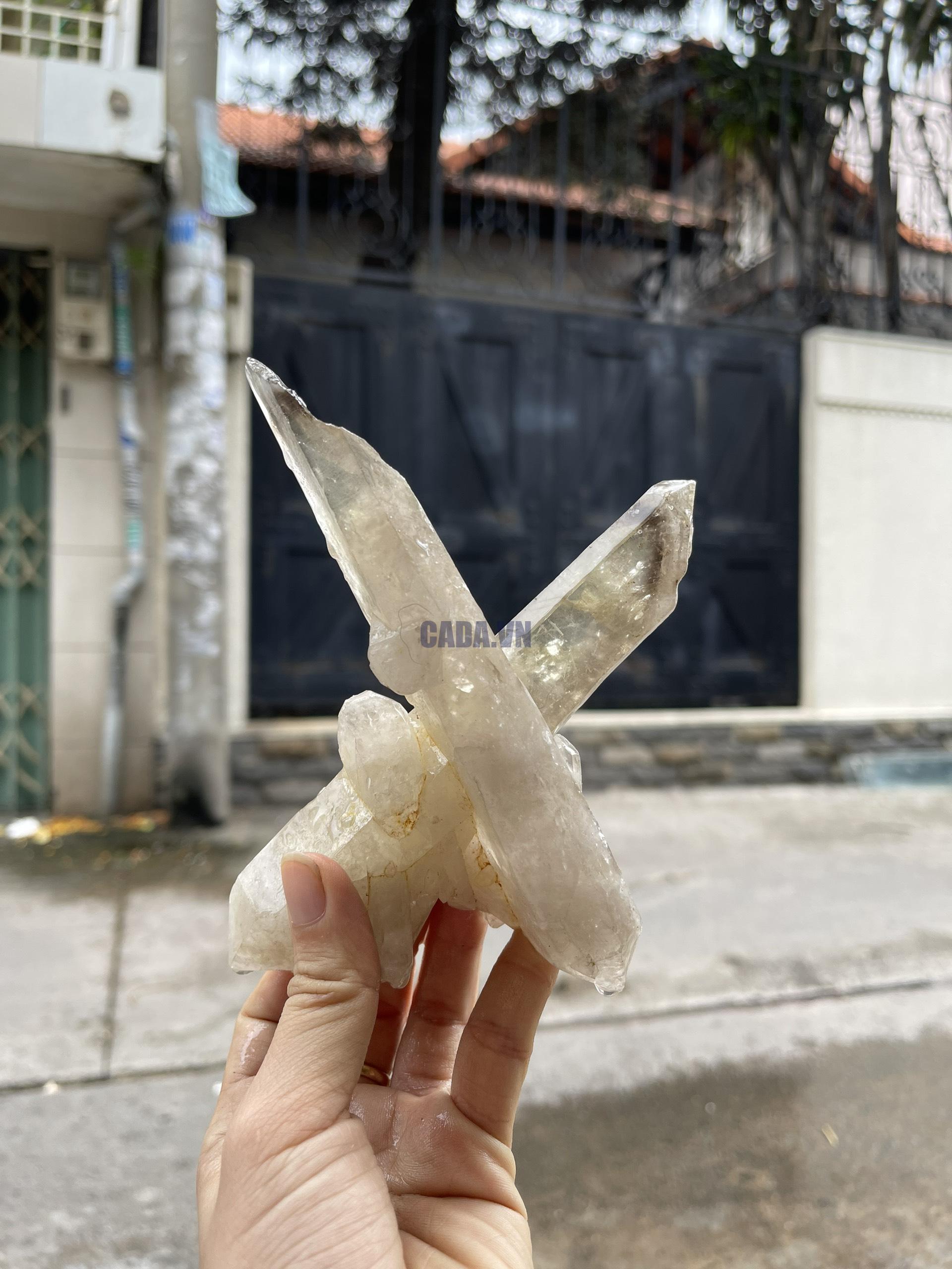 CỤM TINH THỂ THẠCH ANH KHÓI VÀNG - Smoky citrine quartz