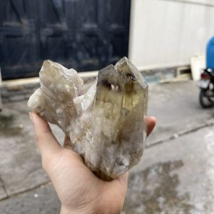 CỤM TINH THỂ THẠCH ANH KHÓI VÀNG - Smoky citrine quartz