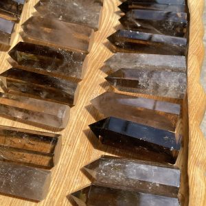 Trụ thạch anh khói - smoky quartz point - Trụ đá thanh tẩy, tarot, sưu tầm