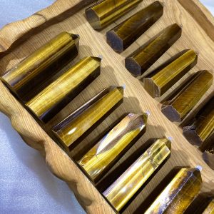 Trụ đá Mắt Hổ - Tiger Eye Point - Trụ đá thanh tẩy, tarot, sưu tầm
