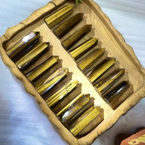 Trụ đá Mắt Hổ - Tiger Eye Point - Trụ đá thanh tẩy, tarot, sưu tầm