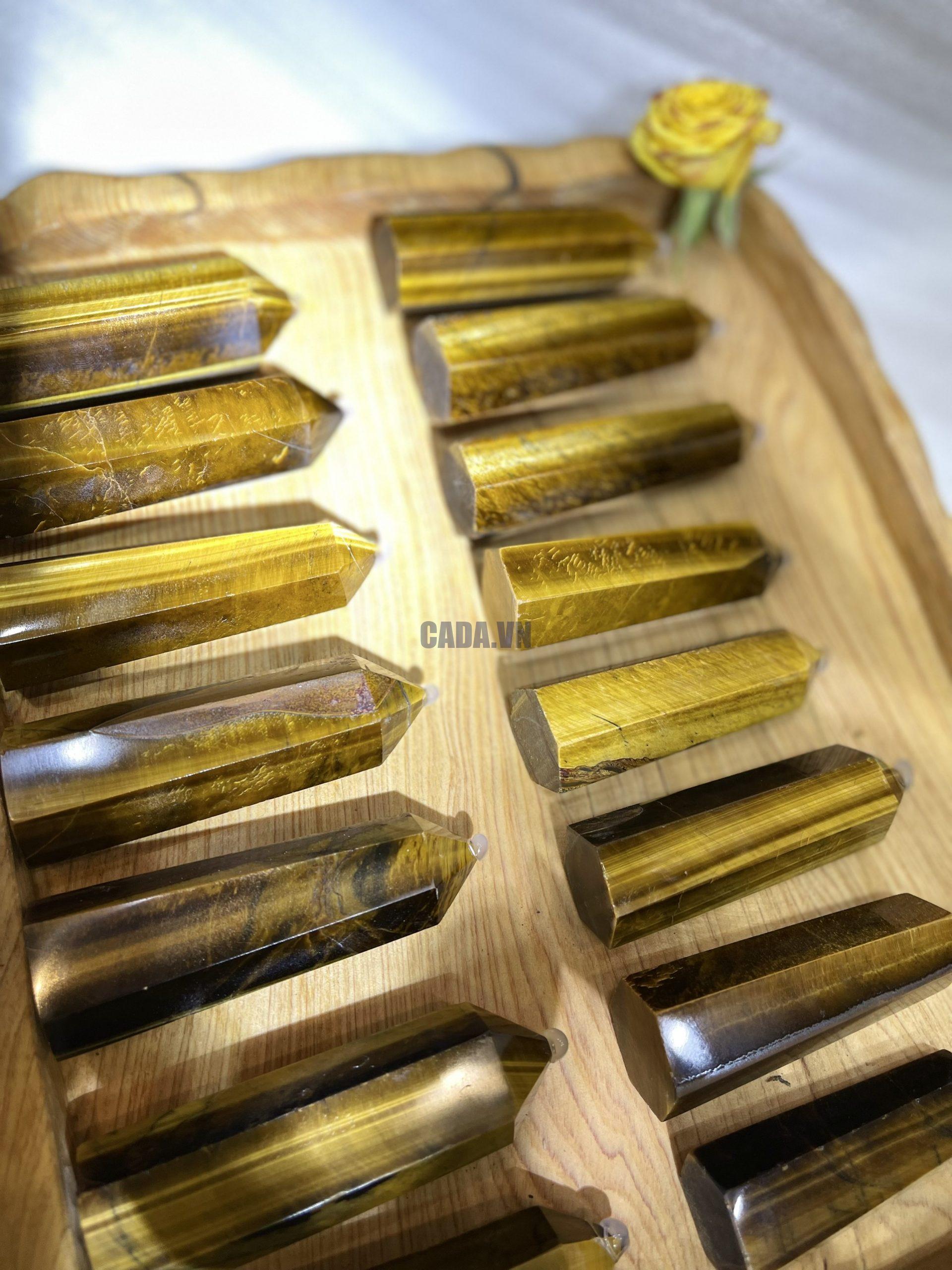 Trụ đá Mắt Hổ - Tiger Eye Point - Trụ đá thanh tẩy, tarot, sưu tầm